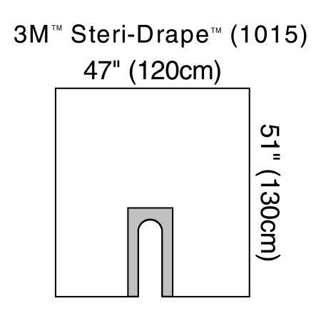 3M Orthopedic Drape 3M™ Steri-Drape™ U-Drape 47 W X 51 L Inch Sterile - Case of 40 - 1015-CS
