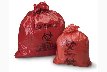 Medegen Medical Products LLC Biohazard Waste Bag Medegen Medical Products 30 gal. Red Bag Polyethylene 30 X 40 Inch - Case of 100 - 2202-CS