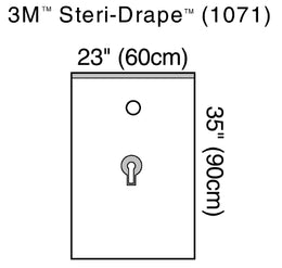 3M Urological Drape 3M™ Steri-Drape™ Urological Drape 23 W X 35 L Inch Sterile - Case of 40 - 1071-CS