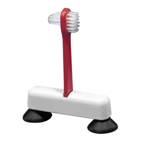 Patterson Medical Supply Denture Brush 2-Sided Bristle Red - Each - 6338-EA