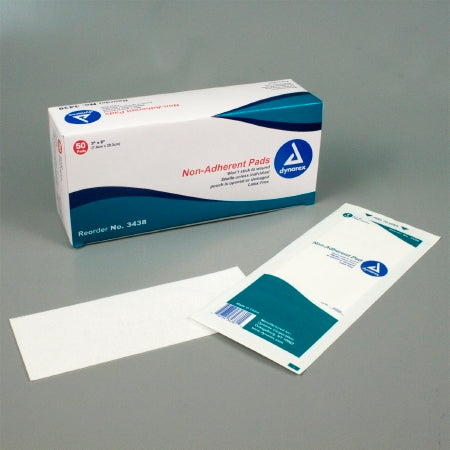 Dynarex Non-Adherent Dressing Dynarex 3 X 8 Inch Sterile Rectangle - Case of 12 - 3438-CS