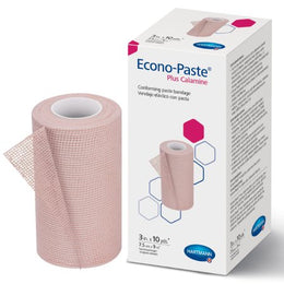 Hartmann Unna Boot Bandage Econo-Paste® Plus Calamine 3 Inch X 10 Yard Knitted Gauze Zinc Oxide Paste / Calamine NonSterile - Box of 1 - 47310000-BX