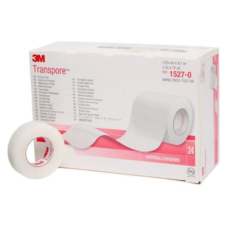 3M Medical Tape 3M™ Transpore™ Transparent 1/2 Inch X 10 Yard Plastic NonSterile - Case of 240 - 1527-0-CS