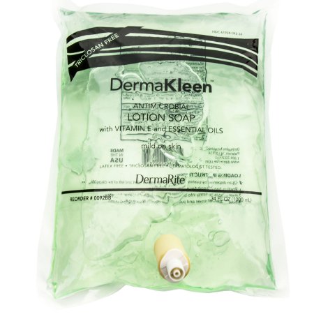 DermaRite Industries Shampoo and Body Wash DermaVera® 1,000 mL Dispenser Refill Bag Scented - Case of 10 - 0014BB-CS