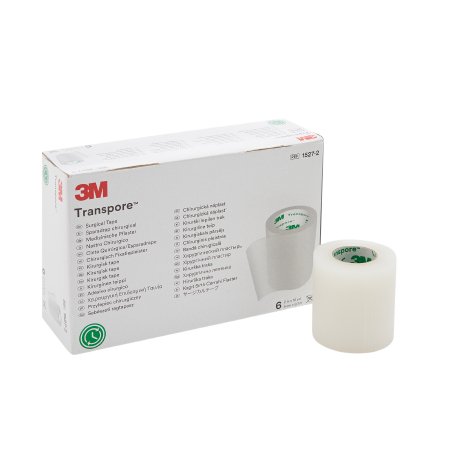 3M Medical Tape 3M™ Transpore™ Transparent 2 Inch X 10 Yard Plastic NonSterile - Box of 6 - 1527-2-BX