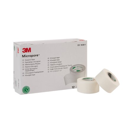 3M Medical Tape 3M™ Micropore™ White 1 Inch X 10 Yard Paper NonSterile - Case of 120 - 1530-1-CS