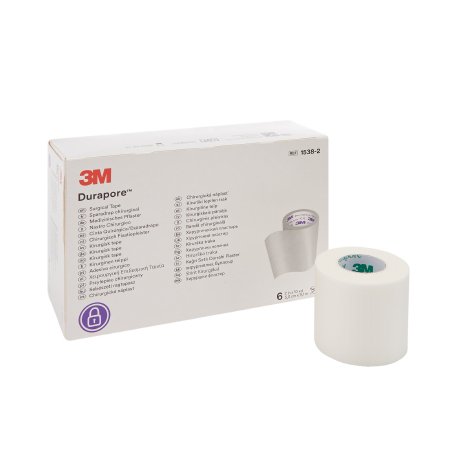 3M Medical Tape 3M™ Durapore™ White 2 Inch X 10 Yard Silk-Like Cloth NonSterile - Roll of 1 - 1538-2-RL