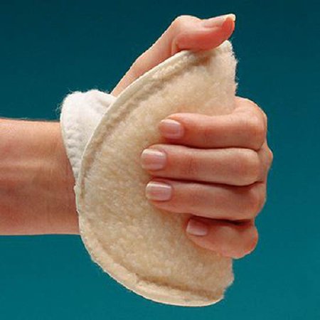 Patterson Medical Supply Palm Protector with Finger Separators Rolyan® Foam / Sherpa Fabric Left Hand Cream / White One Size Fits Most - Each - A81201-EA