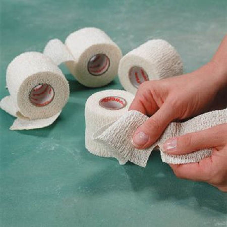 Patterson Medical Supply Cohesive Bandage Powerflex® 2 Inch X 6 Yard Self-Adherent Closure White NonSterile 23 lbs. Tensile Strength - Box of 24 - A840022-BX