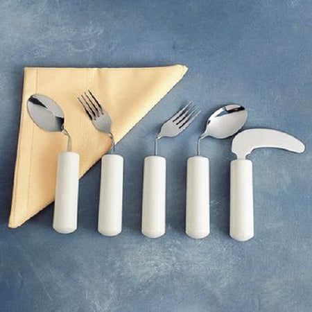 Patterson Medical Supply Fork Queens Angled / Left Handed White Stainless Steel - Each - AA5511LA-EA