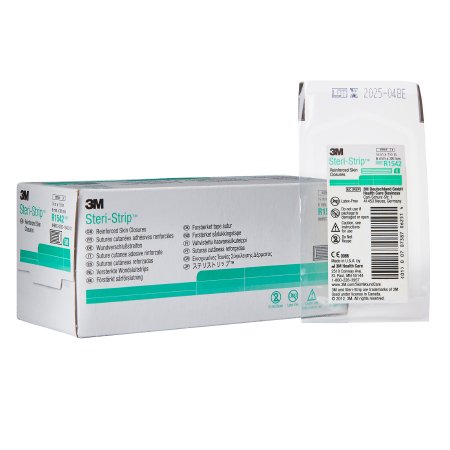 3M Skin Closure Strip Steri-Strip™ 1/4 X 1-1/2 Inch Nonwoven Material Reinforced Strip White - Each - R1542-EA