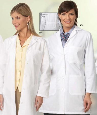 Fashion Seal Uniforms Lab Jacket White Small Hip Length Reusable - Each - 436-S-EA
