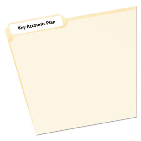 Avery® Mini-Sheets Permanent File Folder Labels, 0.66 x 3.44, White, 12/Sheet, 25 Sheets/Pack - Pack of 1 - AVE-2181-PK