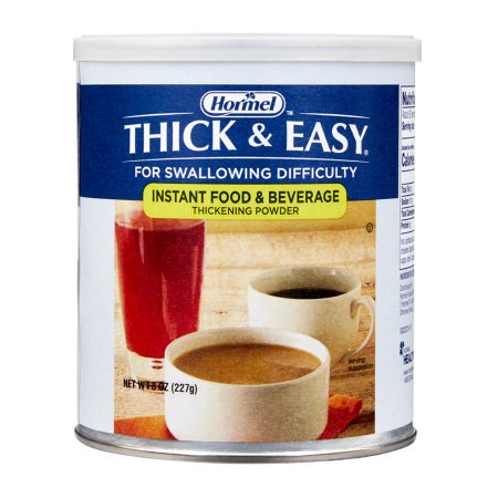 Hormel Food Sales Food and Beverage Thickener Thick & Easy® 8 oz. Canister Unflavored Powder IDDSI Level 0 Thin - Each - 17938-EA