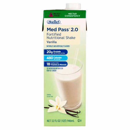 Hormel Food Sales Oral Supplement Med Pass® 2.0 Vanilla Flavor Liquid 32 oz. Carton - Case of 12 - 27016-CS