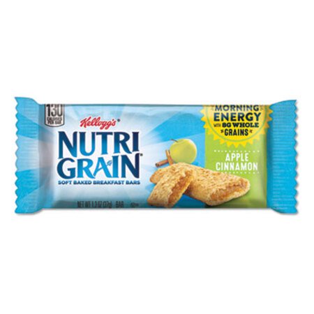 s® Nutri-Grain Soft Baked Breakfast Bars, Apple-Cinnamon, Indv Wrapped 1.3 oz Bar, 16/Box - Box of 1 - KEB-35645-BX