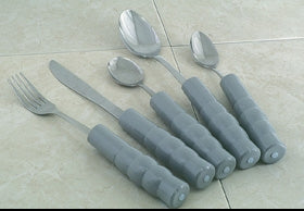 Alimed Soup Spoon Weighted Handle Flatware Weighted Gray Stainless Steel - Each - 2970011185-EA