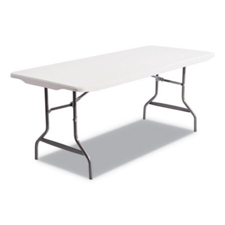 Alera® Resin Rectangular Folding Table, Square Edge, 72w x 30d x 29h, Platinum - Each - ALE-65600-EA
