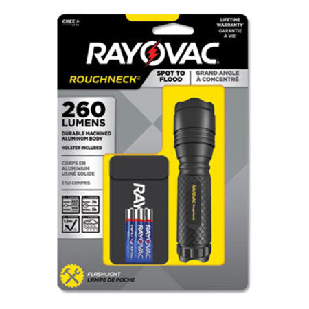 Rayovac® LED Aluminum Flashlight, 3 AAA Batteries (Included), Black - CT/1 - RAY-RN3AAABXT-CT