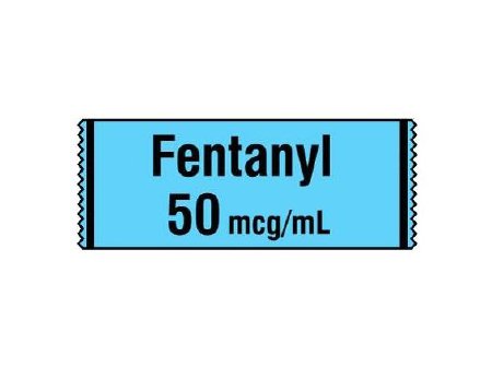 Shamrock Scientific Drug Label Shamrock Anesthesia Label FENTANYL 50 mcg / mL Blue 1/2 X 1 Inch - Roll of 1 - SA-2420-RL