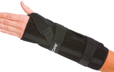 DJO Wrist / Forearm Brace ProCare® Quick-Fit® Aluminum / Foam / Nylon Right Hand Black One Size Fits Most - Each - 79-87500-EA