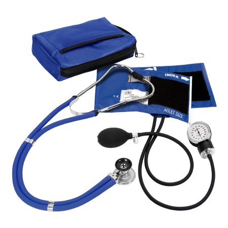 Prestige Medical Reusable Aneroid / Stethoscope Set Prestige Medical 25 to 40 cm Adult Cuff Dual Head Sprague Stethoscope Pocket Aneroid - Each - A2-ROY-EA