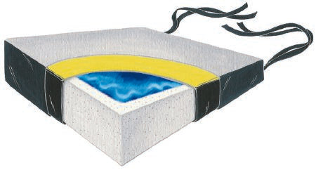 Skil-Care Wedge Seat Cushion Skil-Care™ 18 W X 16 D X 6 to 3 H Inch Foam - Each - 754021-EA