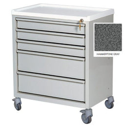 Harloff Treatment Cart ETC Line Steel 23.38 X 27.25 X 15.13 Inch Gray One 2.75 Inch, Three 5.75 Inch Drawers - Each - ETC-5-EA
