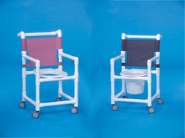 IPU Shower Chair Select Fixed Arms PVC Frame Mesh Backrest 17-1/4 Inch Seat Width 300 lbs. Weight Capacity - Each - ESC17-EA