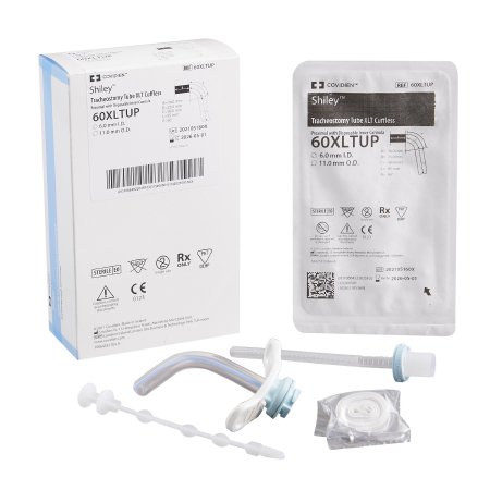 Medtronic MITG Uncuffed Tracheostomy Tube Shiley™ XLT Disposable IC Size 6.0 Adult - Each - 60XLTUP-EA