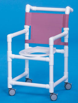 IPU Shower Chair Select Fixed Arms PVC Frame Mesh Backrest 18 Inch Seat Width 300 lbs. Weight Capacity - Each - ESC20-EA