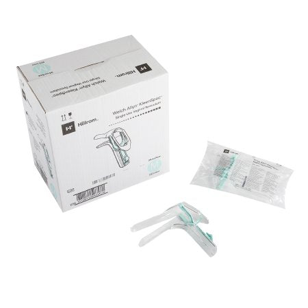 Welch Allyn Vaginal Speculum KleenSpec® 590 Series Premium Pederson NonSterile Office Grade Acrylic Medium Double Blade Duckbill Disposable Corded/Cordless Light Source Compatible - Each - 59001-EA