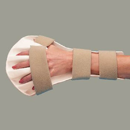 Patterson Medical Supply Anti-Spasticity Ball Splint Rolyan® Preformed Thermoplastic Left Hand Beige / Cream Medium - Each - 79740202-EA