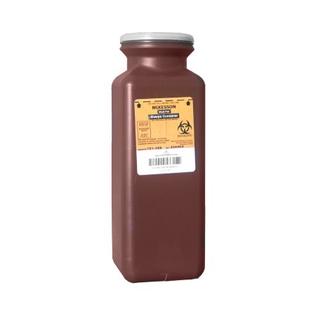 McKesson Sharps Container McKesson Red Base 10 H X 3-1/2 W X 3-1/2 D Inch Vertical Entry 0.425 Gallon - Case of 20 - 101-185-CS