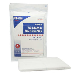 Dukal Trauma Dressing Dukal™ 10 X 30 Inch 1 per Pack Sterile 1-Ply Rectangle - Case of 25 - 1030TD-CS