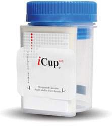 Abbott Rapid Dx North America LLC Drugs of Abuse Test Kit iCup® A.D. 6-Drug Panel with Adulterants AMP, COC, mAMP/MET, OPI, PCP, THC (OX, pH, SG) Urine Sample 25 Tests CLIA Moderate Complexity - Box of 25 - I-DUA-167-012-BX
