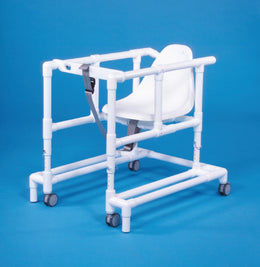 IPU Walker with Wheels Adjustable Height Standard PVC Frame 300 lbs. Weight Capacity 29 to 35 Inch Height - Each - VL W66-EA