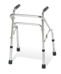 Medline Dual Release Folding Walker Adjustable Height Guardian® Aluminum Frame 200 lbs. Weight Capacity 24-1/2 to 28-1/2 Inch Height - Each - G07749-EA