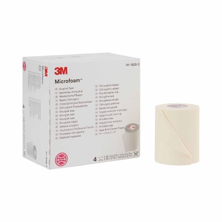 3M Medical Tape 3M™ Microfoam™ White 3 Inch X 5-1/2 Yard Elastic / Foam NonSterile - Box of 4 - 1528-3-BX