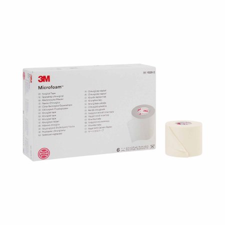 3M Medical Tape 3M™ Microfoam™ White 2 Inch X 5-1/2 Yard Elastic / Foam NonSterile - Box of 6 - 1528-2-BX