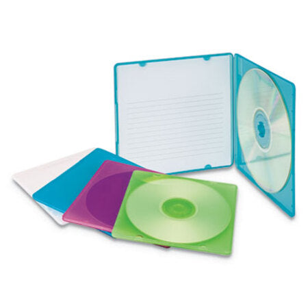 Innovera® Slim CD Case, Assorted Colors, 10/Pack - Pack of 1 - IVR-81910-PK