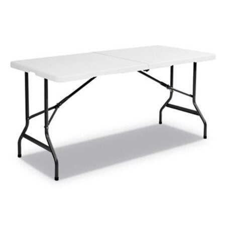 Iceberg IndestrucTable Classic Bi-Folding Table, Rectangular, 250 lb Capacity, 60w x 30d x 29h, Platinum - Each - ICE-65453-EA