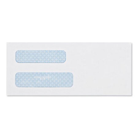 Quality Park™ Double Window Security-Tinted Check Envelope, #8 5/8, Commercial Flap, Gummed Closure, 3.63 x 8.63, White, 500/Box - Box of 1 - QUA-24532-BX
