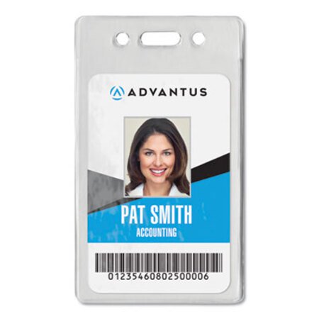 Advantus Proximity ID Badge Holders, Vertical, Clear 2.68" x 4.38" Holder, 2.38" x 3.63" Insert, 50/Pack - Pack of 1 - AVT-75451-PK