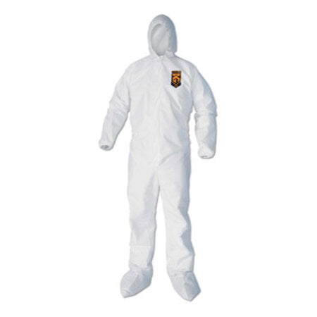 KleenGuard™ A40 Elastic-Cuff, Ankle, Hood and Boot Coveralls, X-Large, White, 25/Carton - CT/1 - KCC-44334-CT