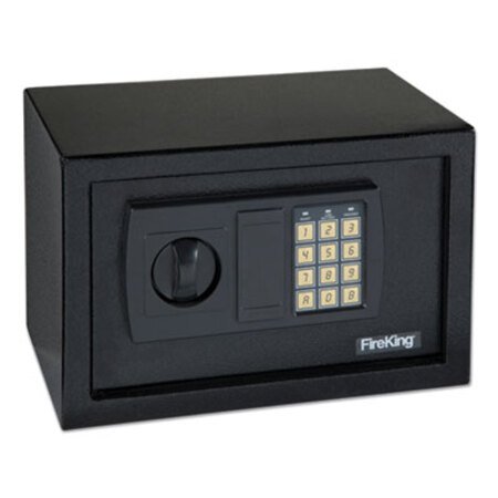 FireKing® Small Personal Safe, 0.3 cu ft, 12.19w x 7.56d x 7.88h, Black - Each - FIR-HS1207-EA
