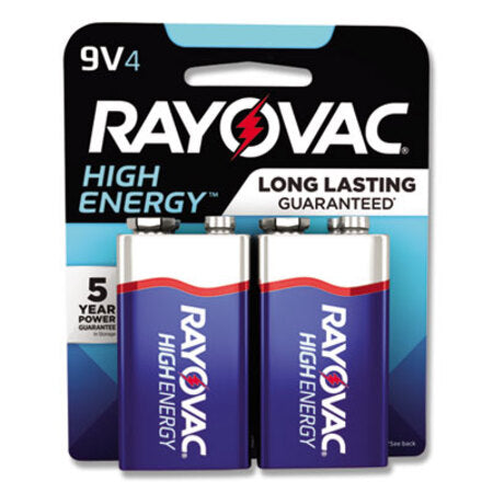 Rayovac® High Energy Premium Alkaline 9V Batteries, 4/Pack - Pack of 1 - RAY-A16044TK-PK