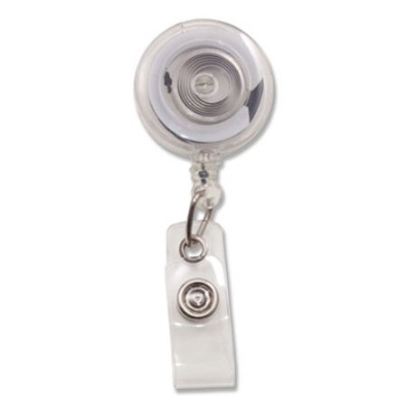 Advantus Translucent Retractable ID Card Reel, 30" Extension, Clear, 12/Pack - Pack of 1 - AVT-75473-PK
