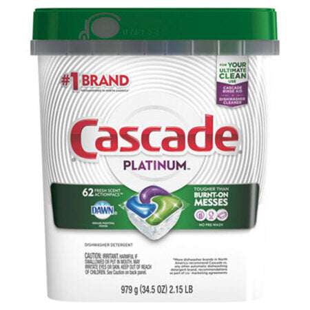 Cascade® ActionPacs, Fresh Scent, 34.5 oz Bag, 62 Packs/Bag - Each - PGC-97726PK-EA
