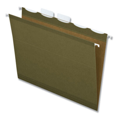 Pendaflex® Ready-Tab Reinforced Hanging File Folders, Letter Size, 1/5-Cut Tabs, Standard Green, 25/Box - Box of 1 - PFX-42590-BX